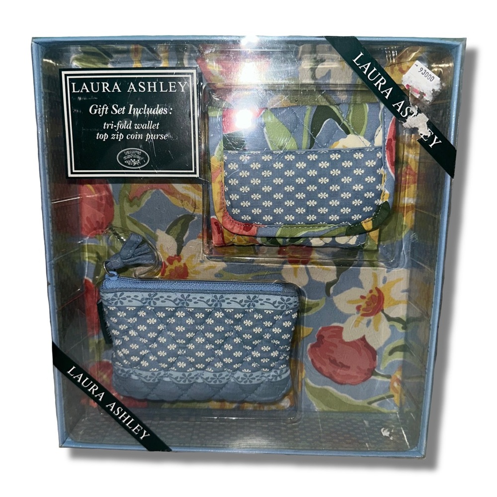 Vintage Laura Ashley Wallet & Coin Purse Gift Set